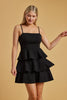 Black Three Tier Strappy Dress - Trixxi Wholesale