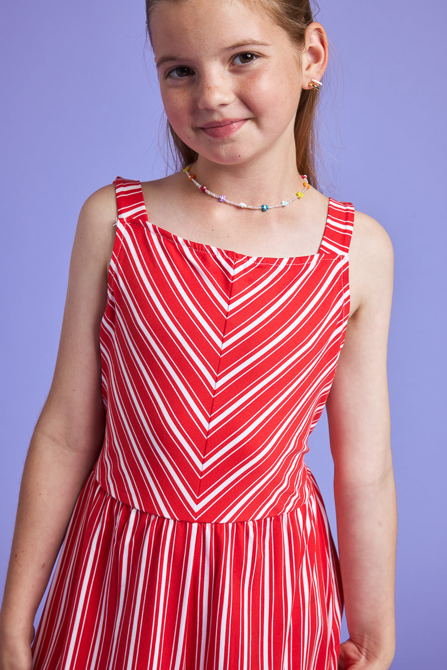 Kids Red White Stripe Knit Romper - Trixxi Wholesale