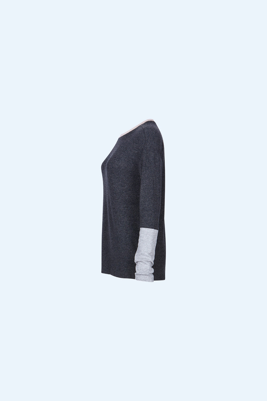 Charcoal Long Sleeve Knit Top - Trixxi Wholesale