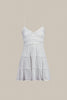 Tiered Woven Dress White - Trixxi Wholesale