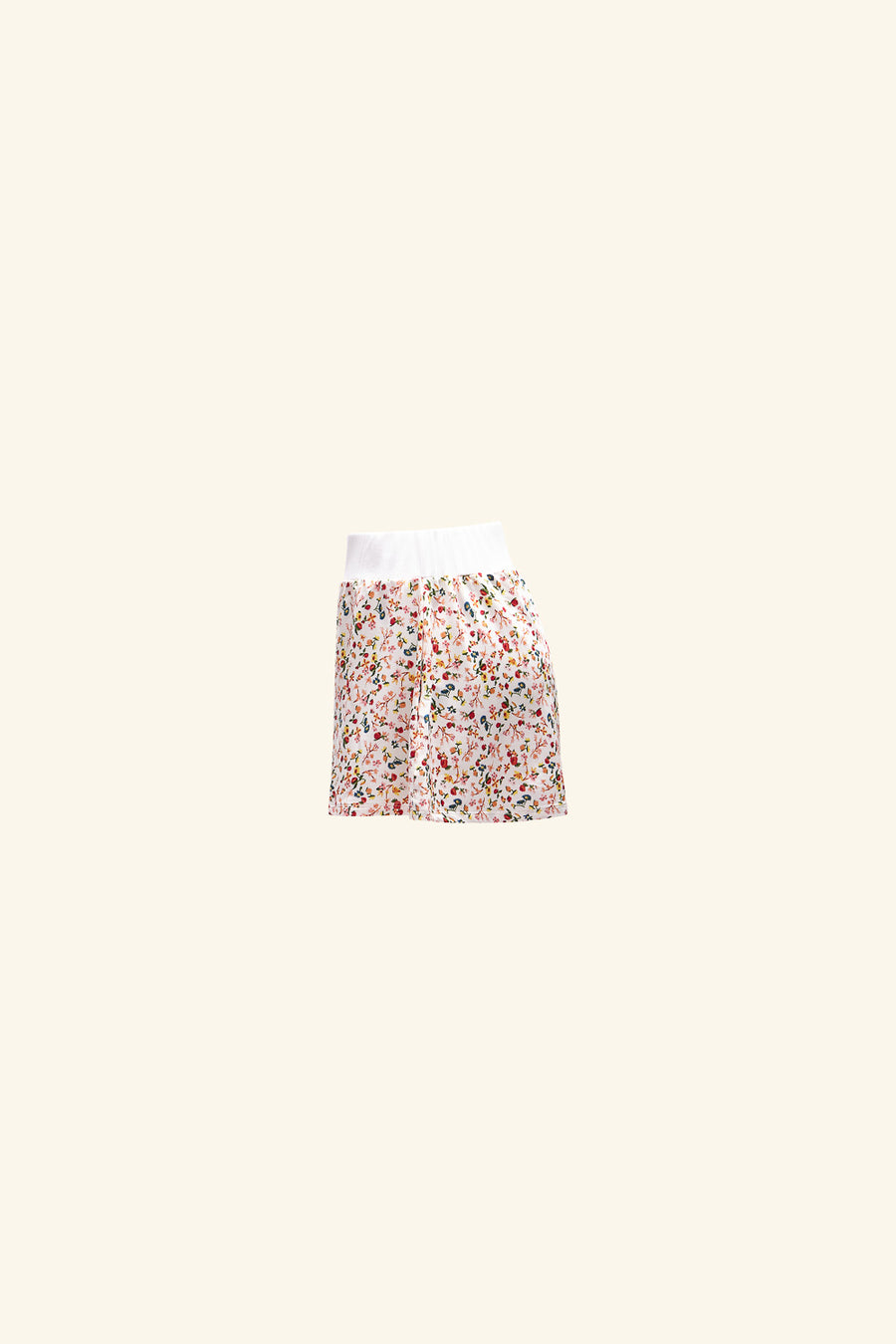 Ivory Floral Flared Shorts - Trixxi Wholesale