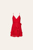 Tango Red Strappy Ruffle Wrap Dress - Trixxi Wholesale