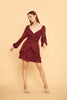 Burgundy Wrap Dress - Trixxi Wholesale